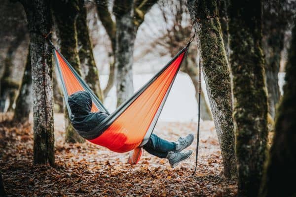 Relaxing Outdoors on a Hammock