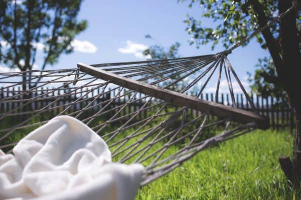 White Blanket on Hammock White Blanket on Hammock