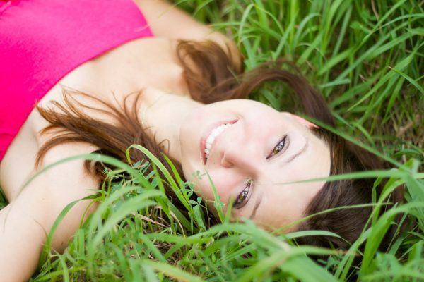 Woman Lying on the Grass