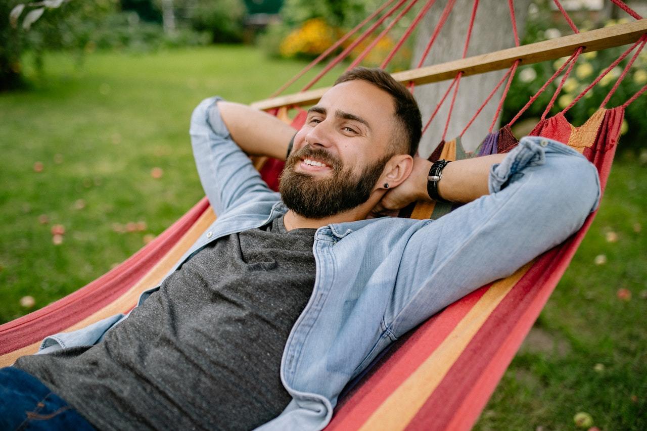 big guy in hammock