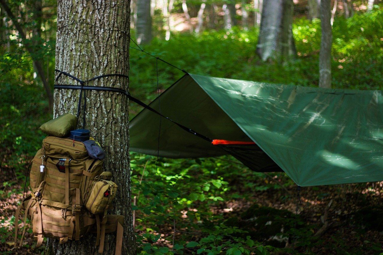 camping with a hammock tent