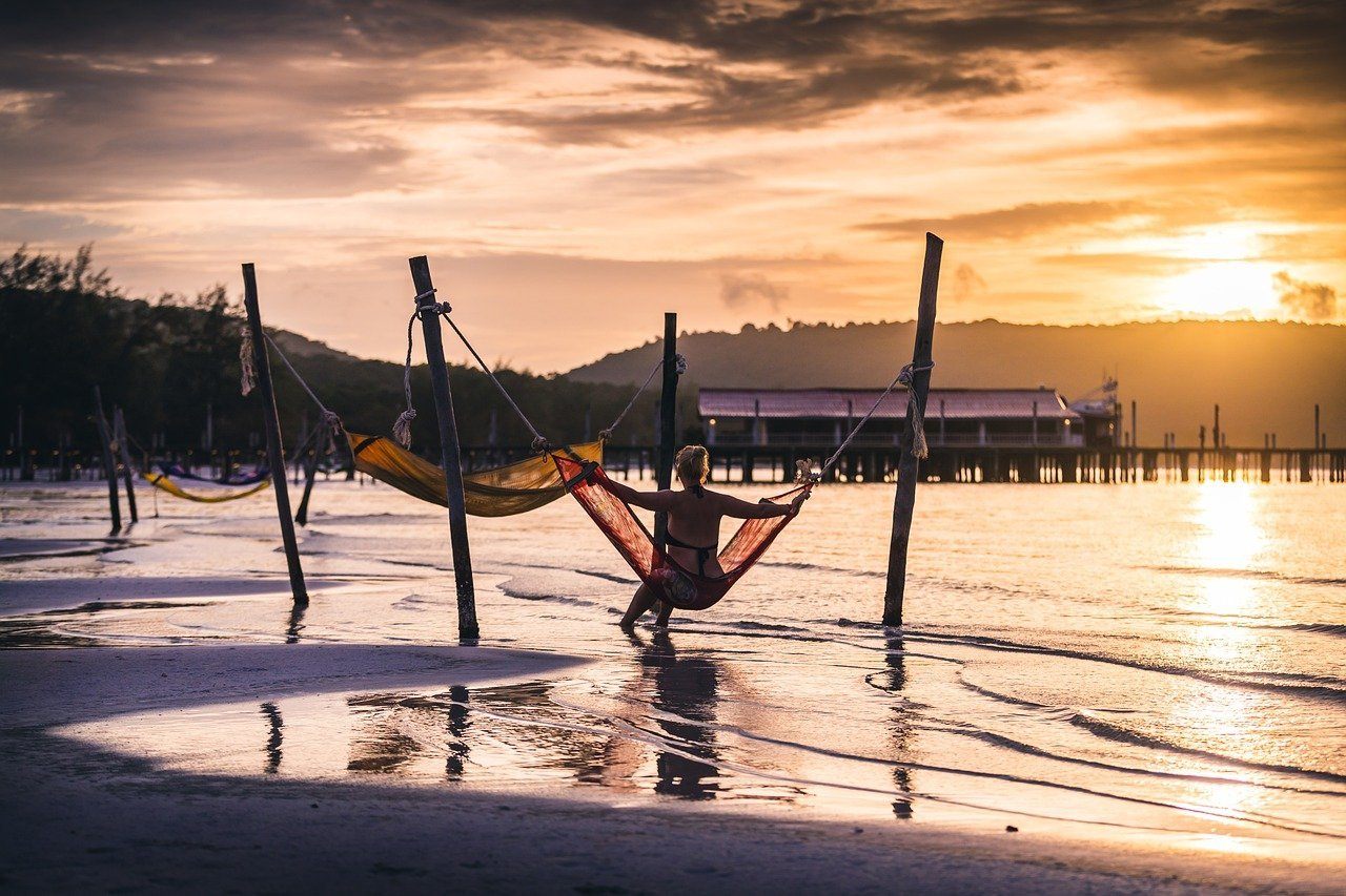 hammocks over water